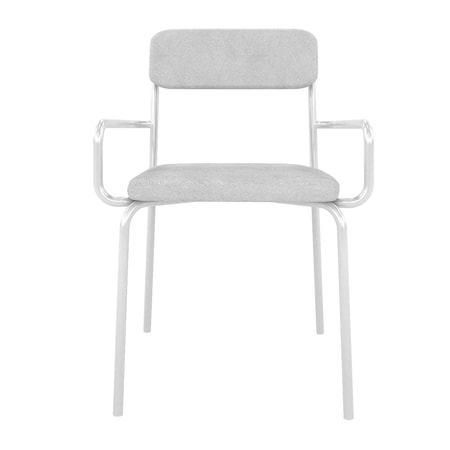 Manhattan Comfort Whythe Dining Chair in White DC-2PZ-312